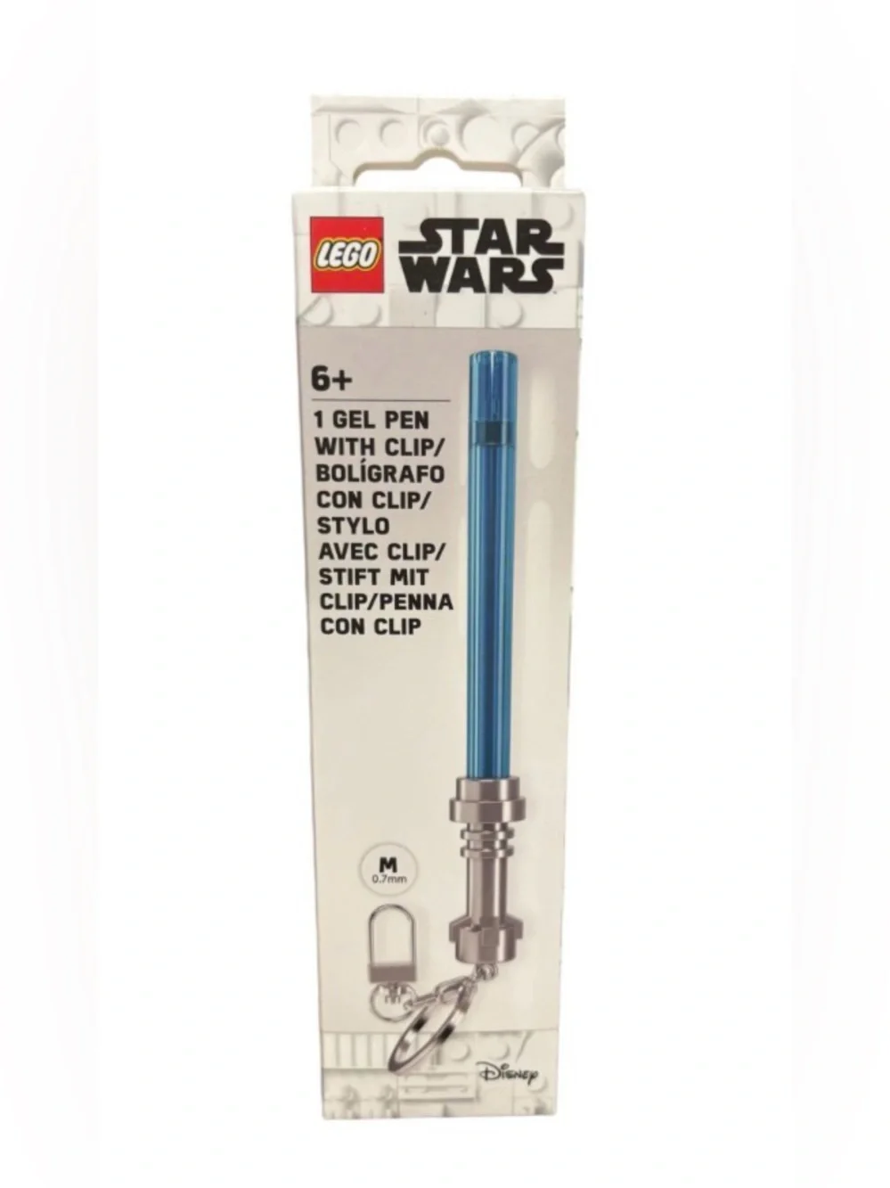 Star Wars LEGO Green or Blue Lightsaber Gel Pen Keychain with Gray Hilt